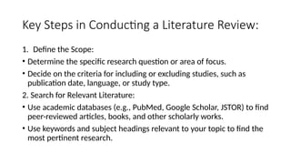 Literature Review SCIENTIFIC STUDIES PPT | PPTX