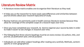 Reviewer Matrix Literature Review- Dr. Mangeni.pdf ffhhg | PDF