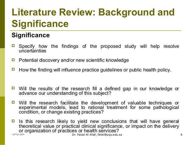 What is the knowledge gap in literature review