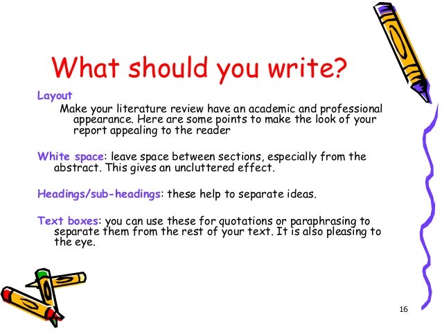 literature review layout