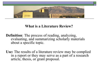 LITERATURE REVIEW DEFINITION SIMPLE visual data 5