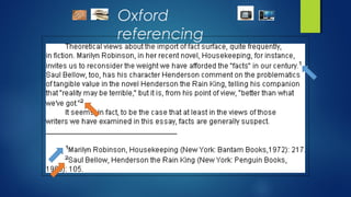Oxford
referencing
 