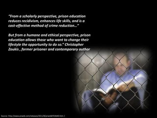 Literature review education in prisons | PDF