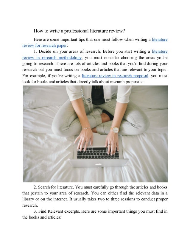 Literature review key points picture