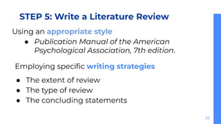 Effective Review Methods Literature Review - How to write an effective review | PDF