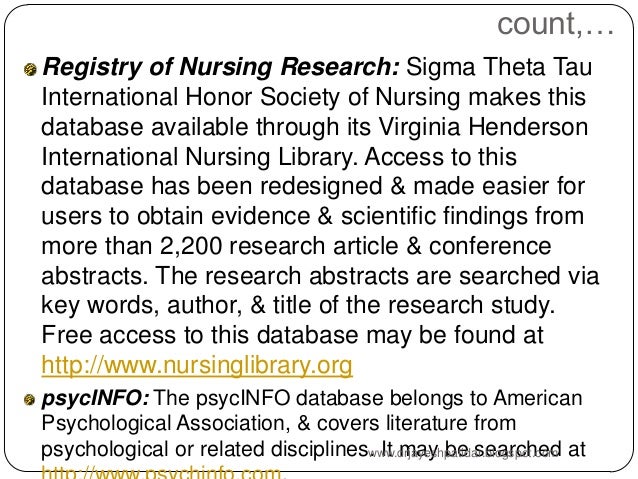 Nursing research a literature review