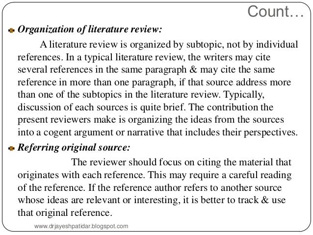 literature review in text referencing