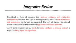 Literature Review in Social Science | PDF