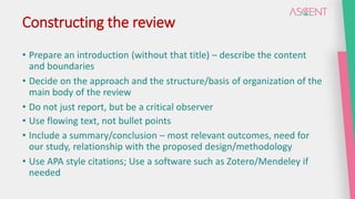 Literature review in social sciences | PDF