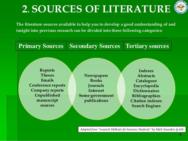 sources and functions of literature review