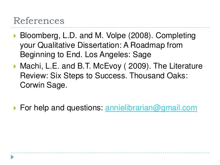 Completing your qualitative dissertation bloomberg volpe