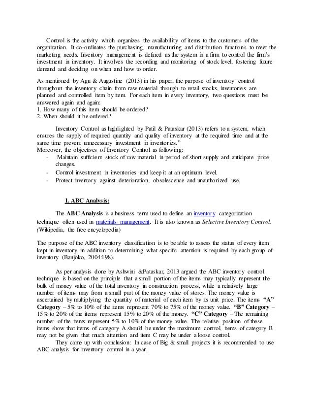 Inventory system thesis chapter 1 picture