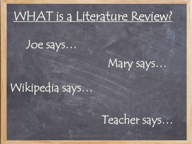 Literature review on tutorials picture