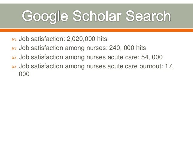 job satisfaction among nurses literature review
