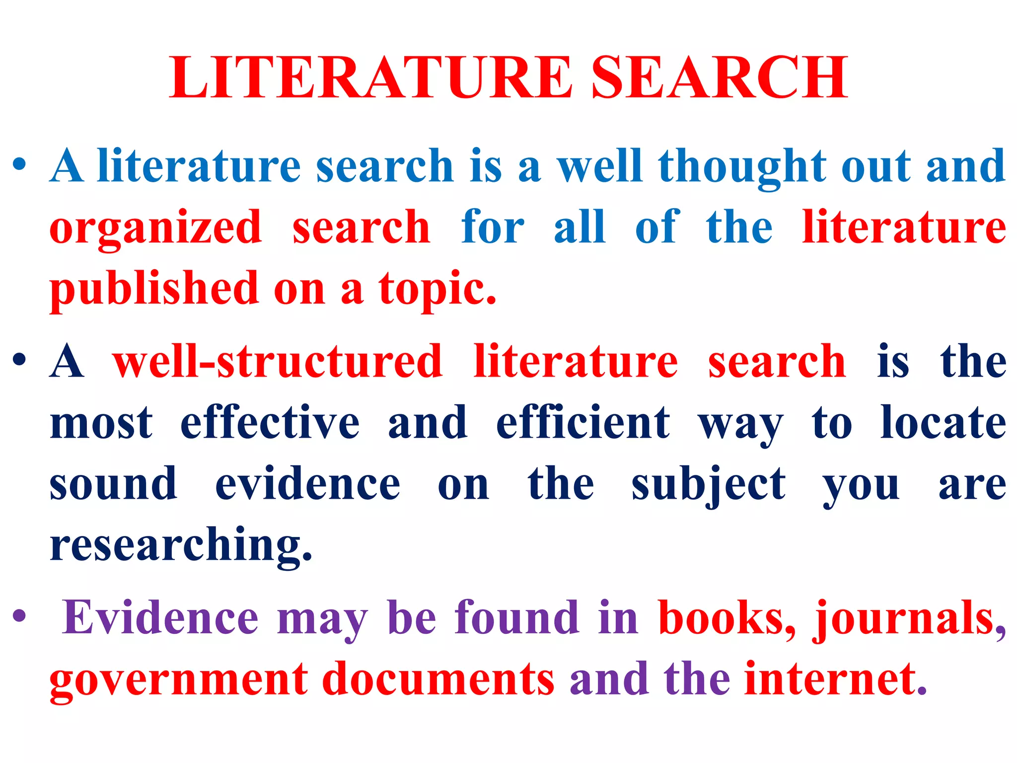 Literature search | PPTX