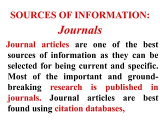 Important Information Published Literature search | PPTX