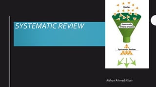 SYSTEMATIC REVIEW
Rehan Ahmed Khan
 