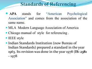 Literature search, referencing | PPTX