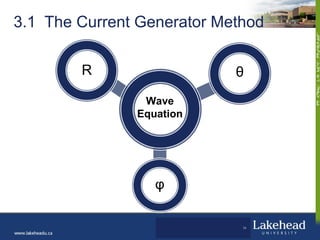 3.1 The Current Generator Method

        R                   θ
                Wave
               Equation




         ...