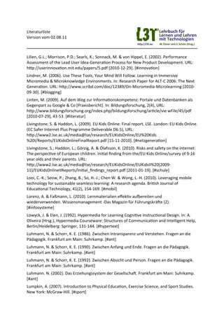 Literaturverzeichnis aller L3T-Kapitel