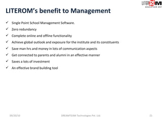 Literom LITEROM: ERP Software for Education Industry | PPT
