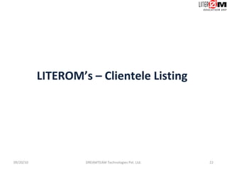 Literom LITEROM: ERP Software for Education Industry | PPT