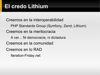 Mariano Iglesias: Lithium - Un framework que pega como piña