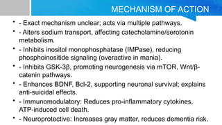 LITHIUM.pptx use history mechanism of action | PPTX