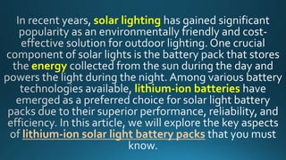 Lithium-Ion Solar Light Battery Pack.pptx