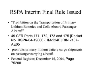 Dot Rspa Lithiumbat02102005.ppt