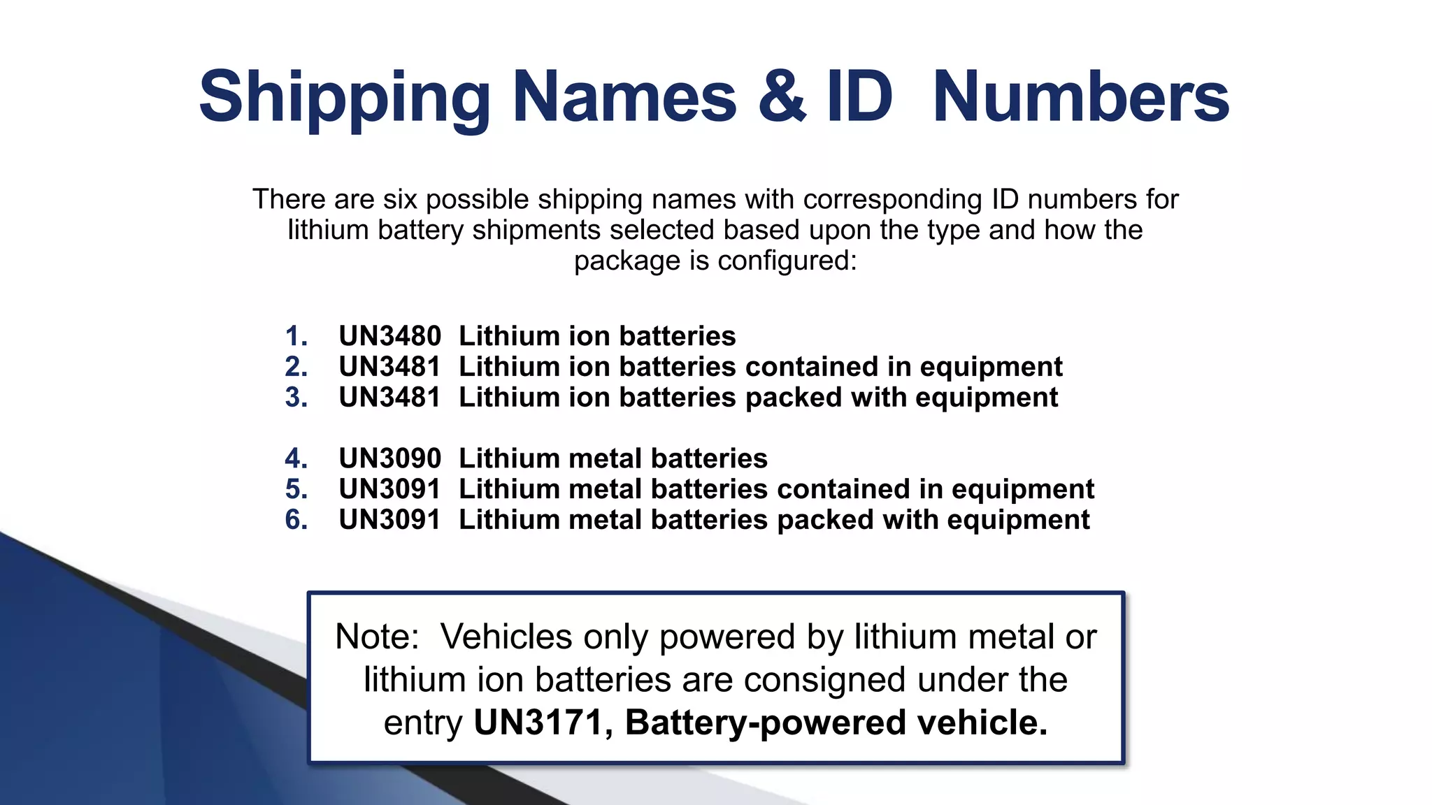 Shipping Lithium Batteries by Ground and Air | PDF