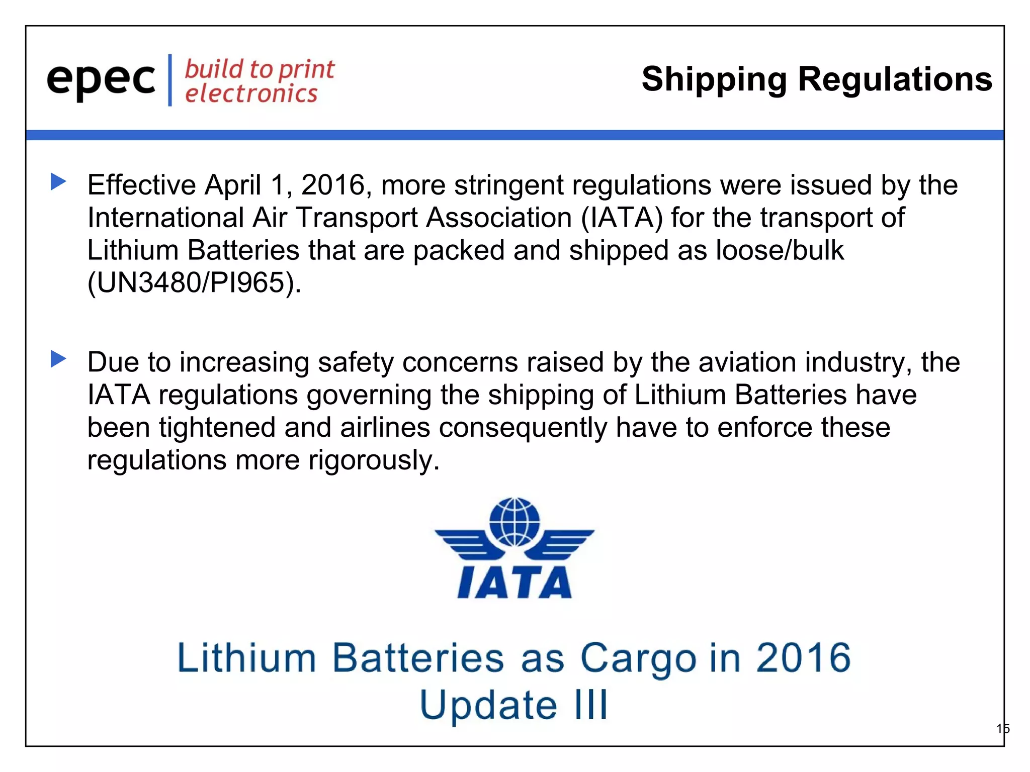 Lithium Battery Regulations and How They Affect OEM’s | PPT