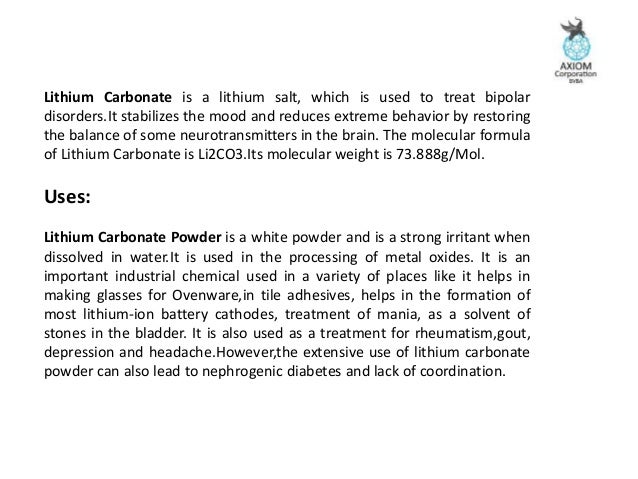 Purchase Lithium Carbonate
