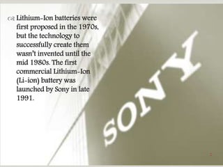 Lithium ion batteries | PPT