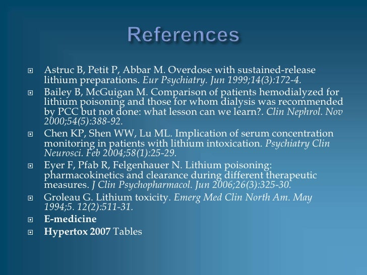 lithium toxicity antidote