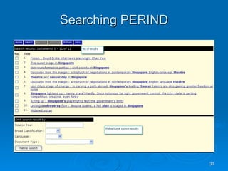 Searching PERIND 