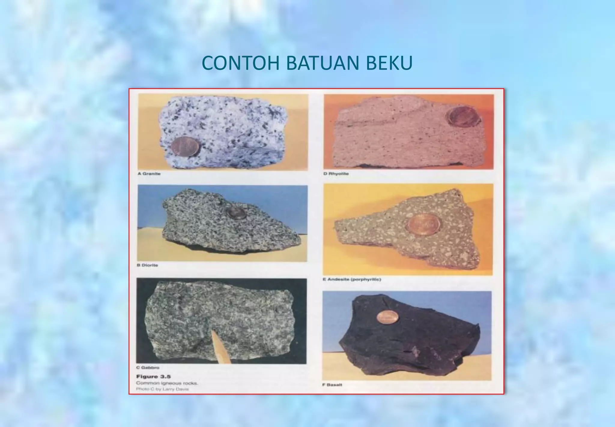 CONTOH BATUAN BEKU
 