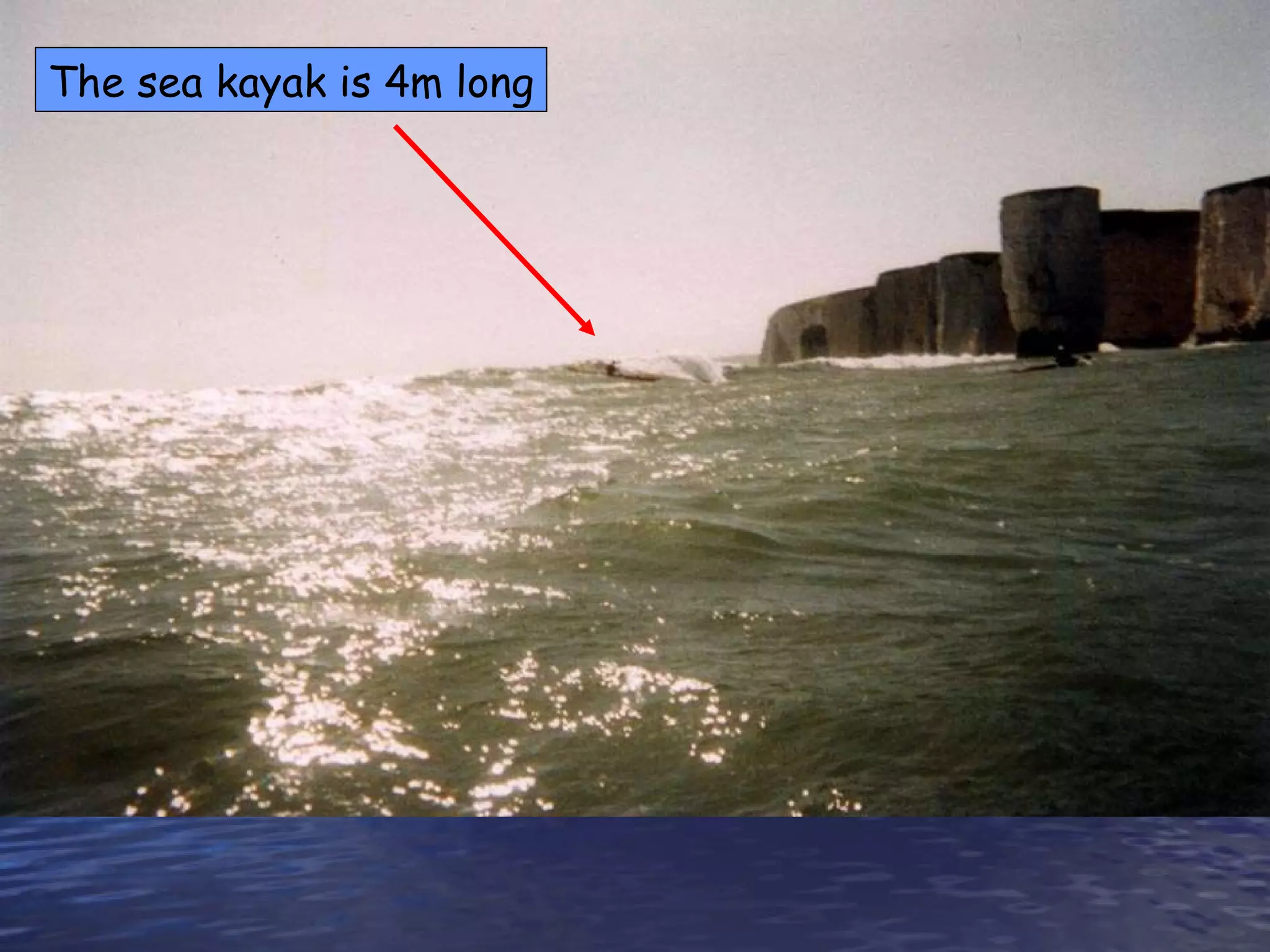 The sea kayak is 4m long 