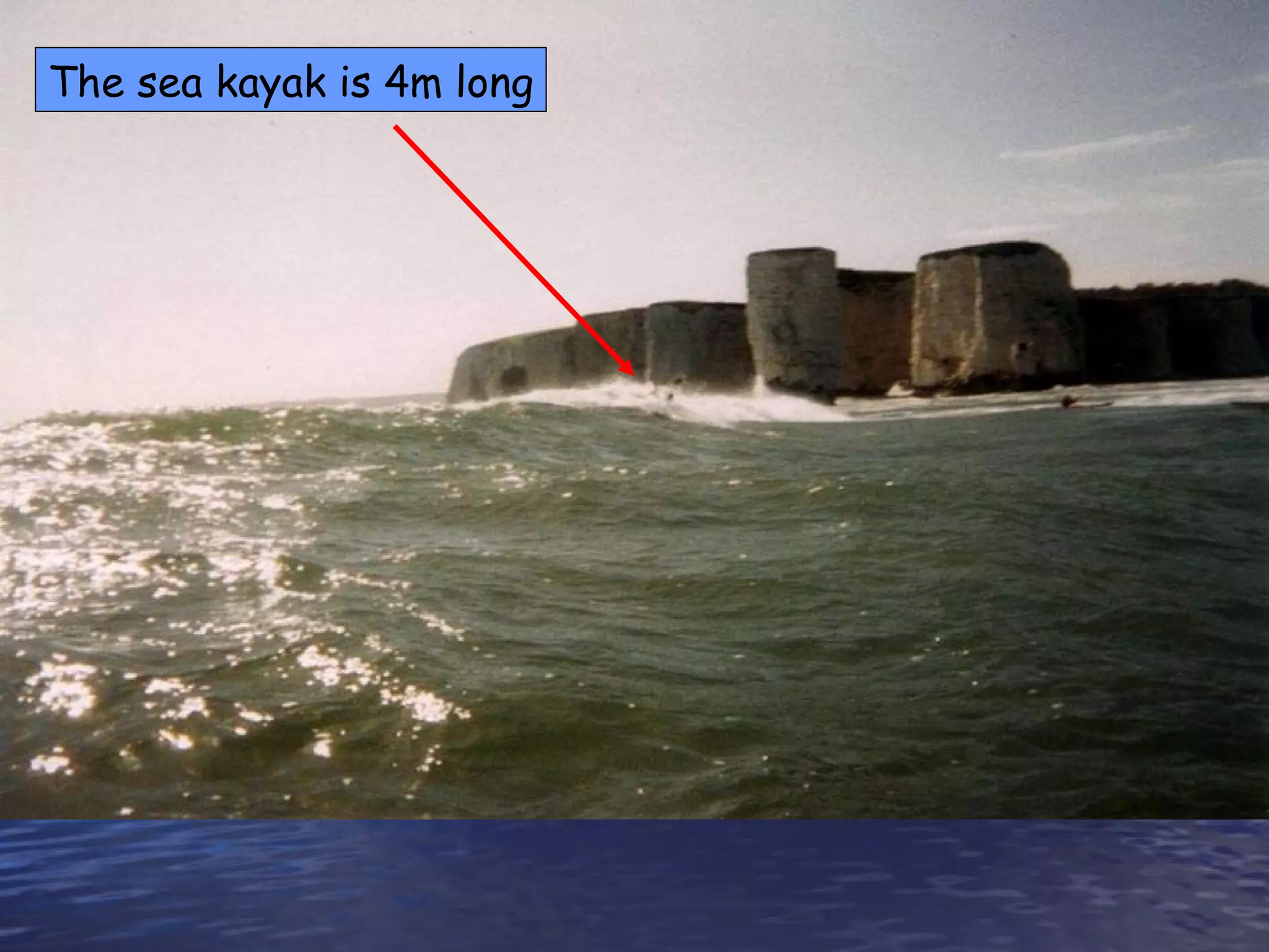 The sea kayak is 4m long 