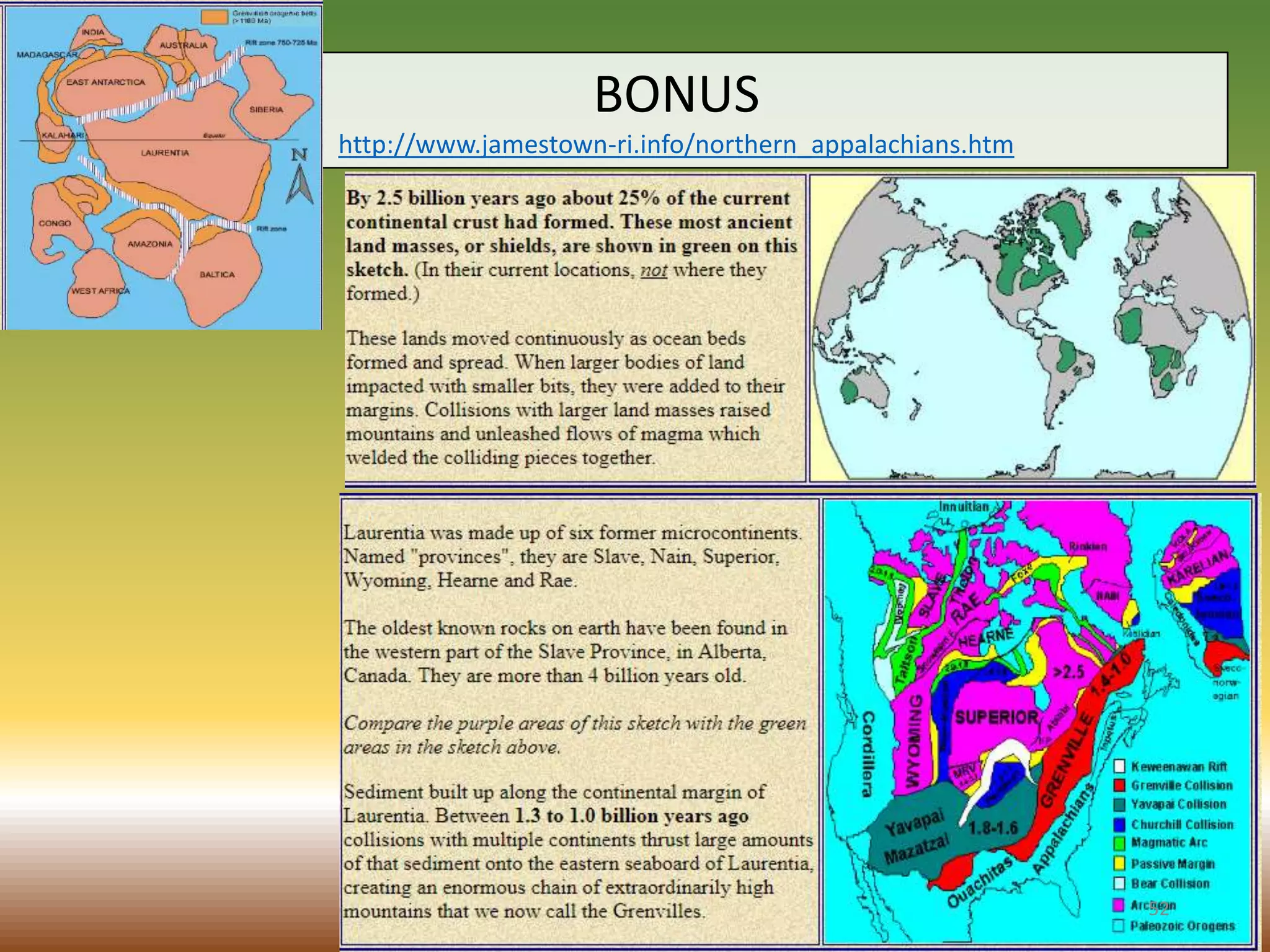 BONUS
http://www.jamestown-ri.info/northern_appalachians.htm
52
 