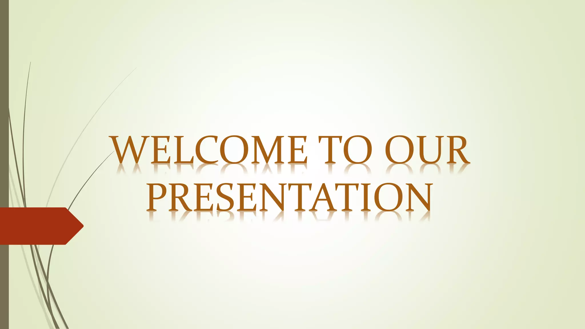 WELCOME TO OUR
PRESENTATION
 