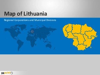 Map of Lithuania
Regional Corporations and Municipal Divisions

 