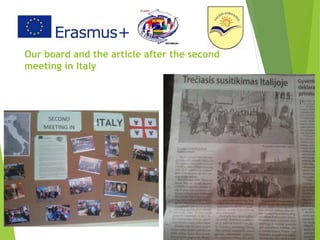 Our board and the article after the second
meeting in Italy
 