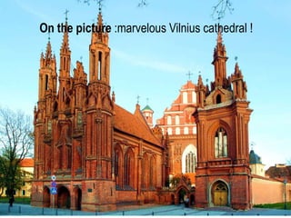 On the picture :marvelous Vilnius cathedral !
 