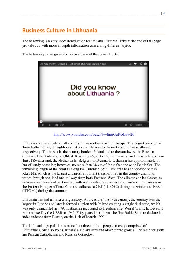 lithuanian business culture guide learn about lithuania lithuania address format