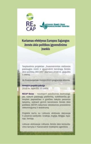RECAP Horizon 2020 Project - Lithuanian Brochure (version 2)
