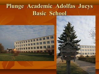 Plunge Academic Adolfas Jucys
        Basic School




                            1
 