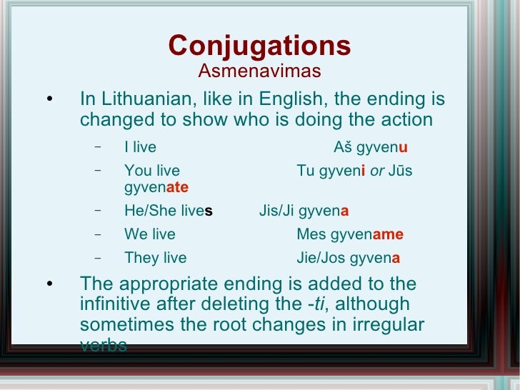 Introduction to Lithuanian Verbs