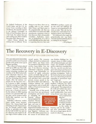 The Recovery in E-Discovery"