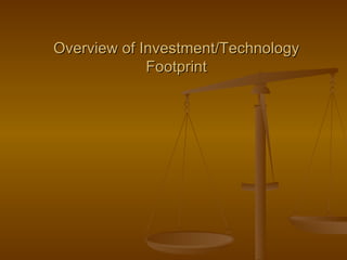 Overview of Investment/Technology Footprint 